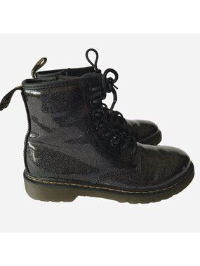 Doc Dr Martens Womens US 5 Combat Boots Black 1460 Glitter J Air Wair Grunge Y2K